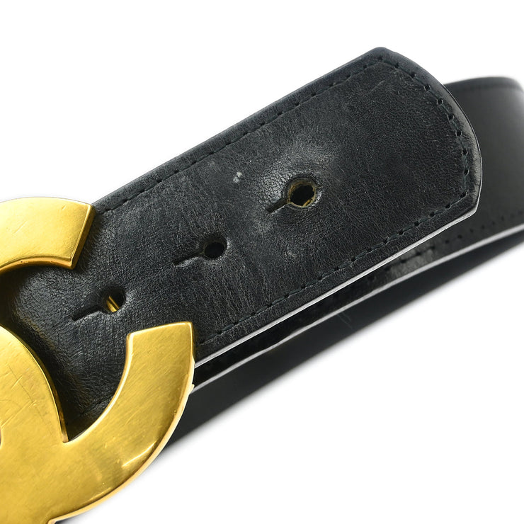 Chanel Black Leather Belt #75/30 96A Small Good