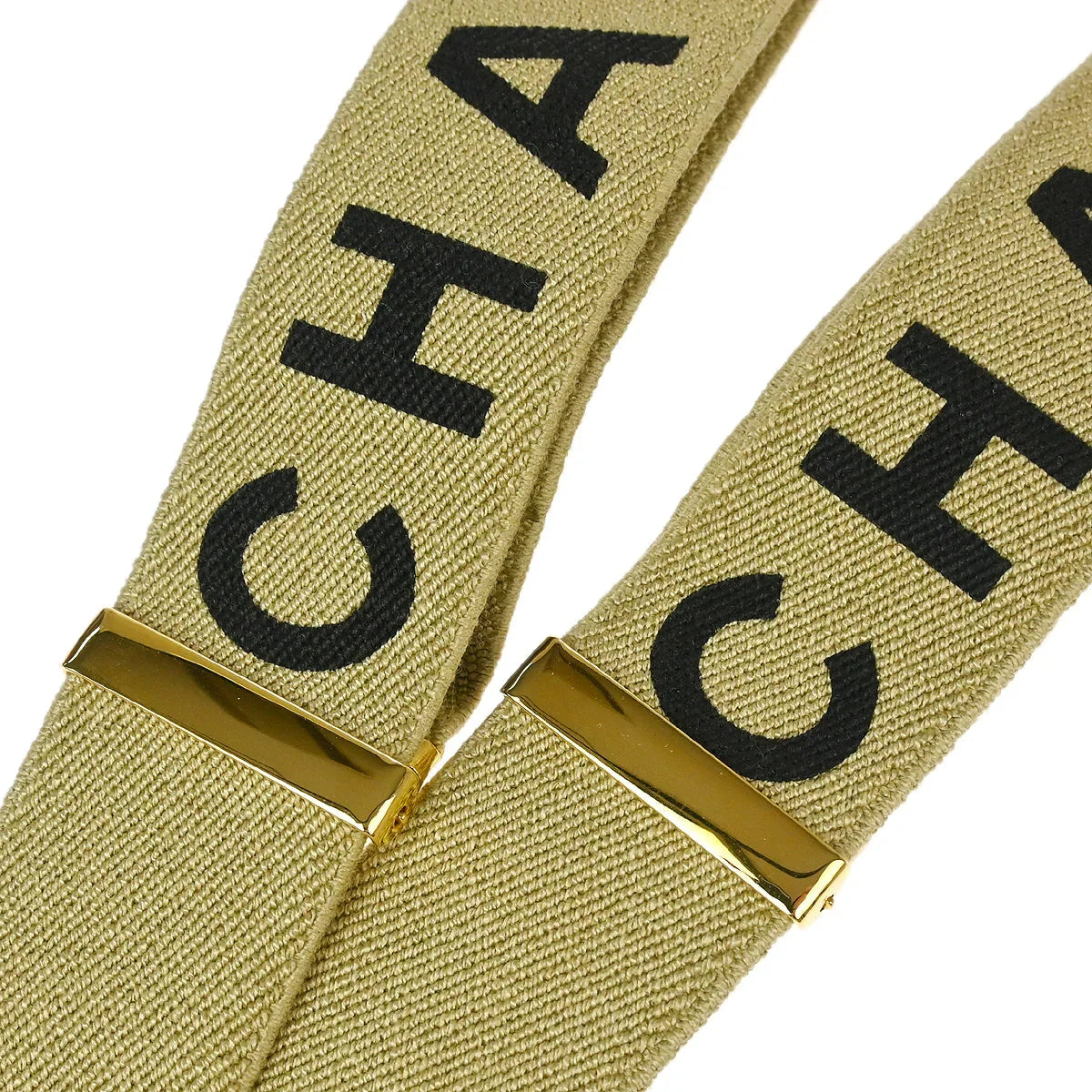Chanel Suspenders Beige Small Good
