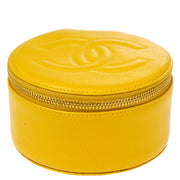 Chanel 1994-1996 Yellow Caviar Jewelry Case Pouch