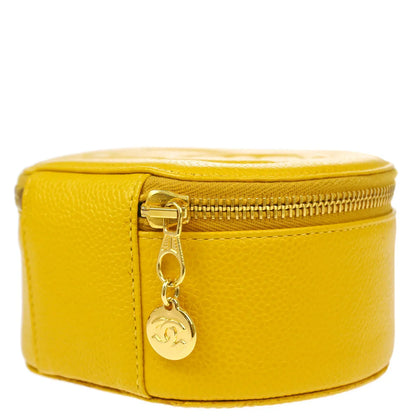 Chanel 1994-1996 Yellow Caviar Jewelry Case Pouch