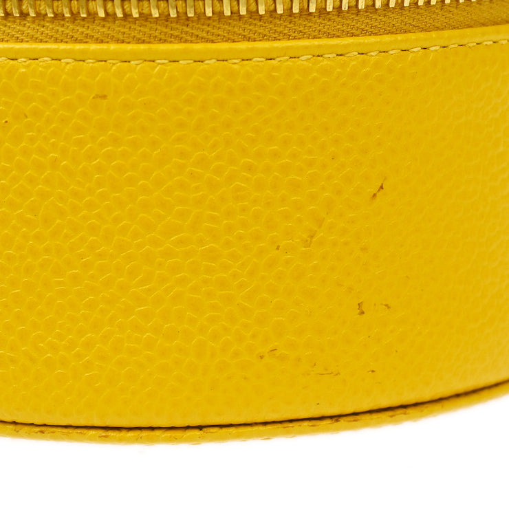 Chanel 1994-1996 Yellow Caviar Jewelry Case Pouch