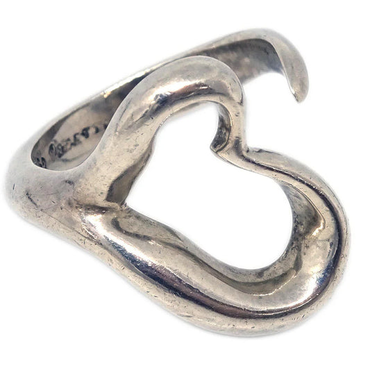 Tiffany & Co. Open Heart Ring Peretti Sterling #51 #11
