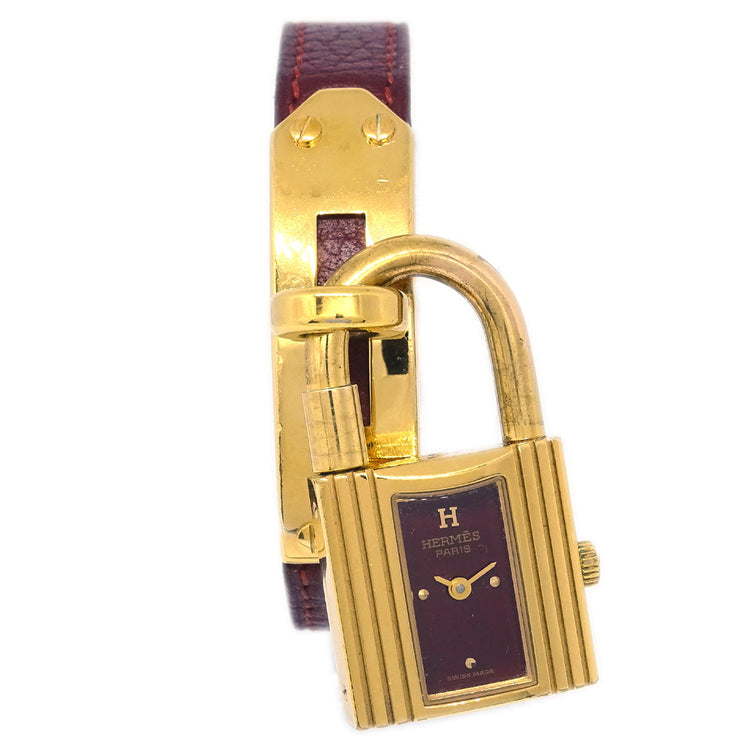 Hermes Kelly Watch Quartz Watch Bordeaux