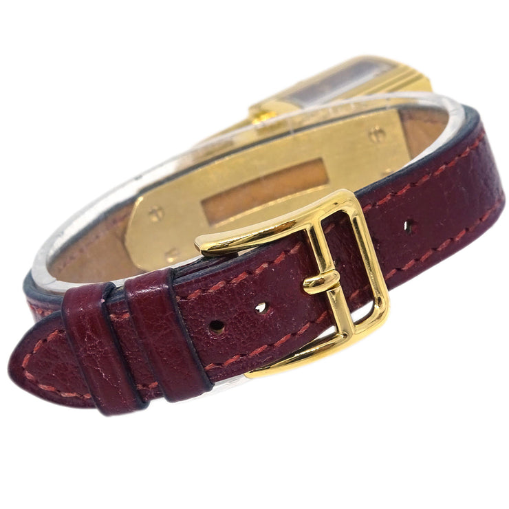 Hermes Kelly Watch Quartz Watch Bordeaux