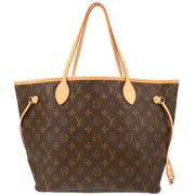 Louis Vuitton 2008 Monogram Neverfull MM Shoulder Tote Bag M40156
