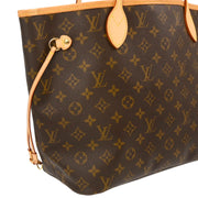 Louis Vuitton 2008 Monogram Neverfull MM Shoulder Tote Bag M40156