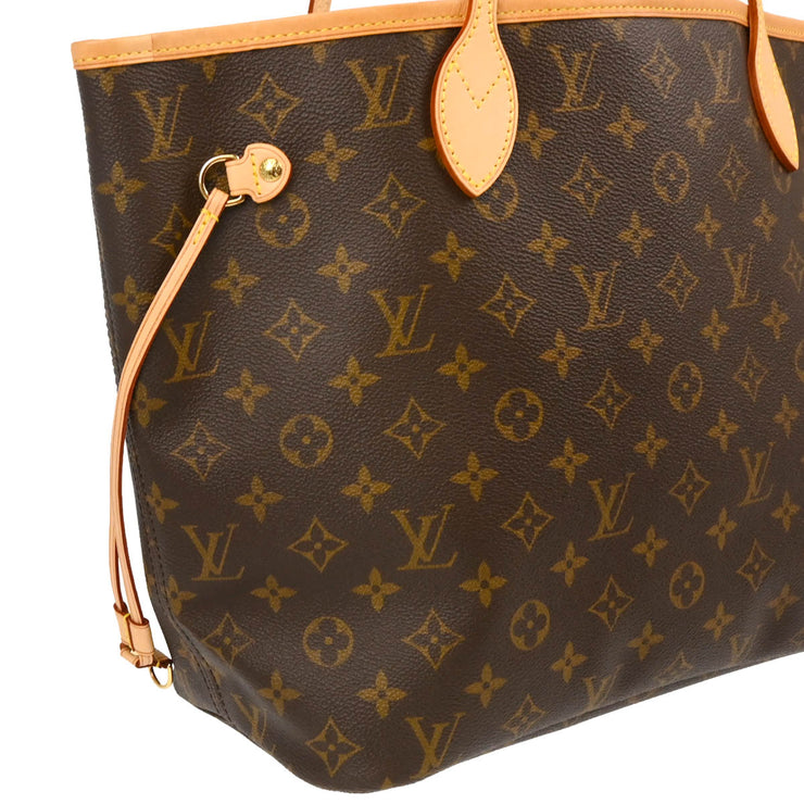 Louis Vuitton 2008 Monogram Neverfull MM Shoulder Tote Bag M40156