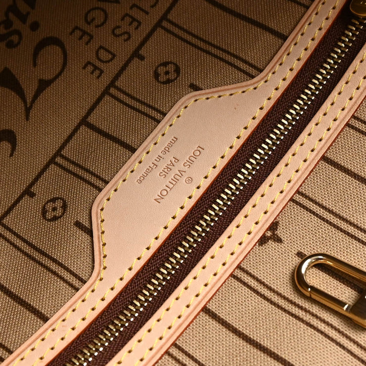 Louis Vuitton 2008 Monogram Neverfull MM Shoulder Tote Bag M40156