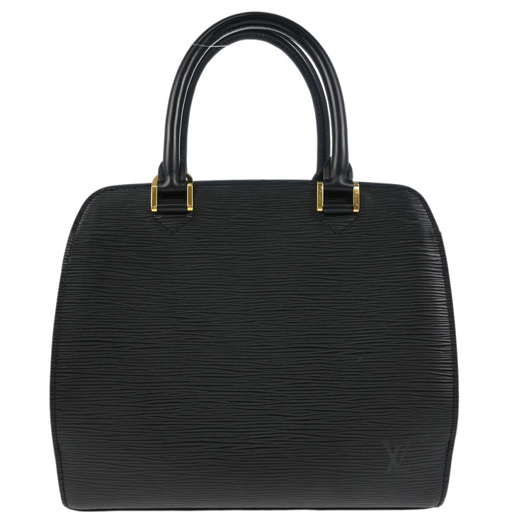 Louis Vuitton 2004 Black Epi Pont Neuf Handbag M52052