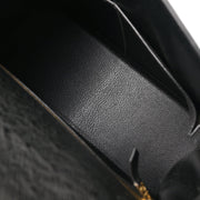 Hermes * 1995 Black Ostrich Kelly 32 Sellier Handbag