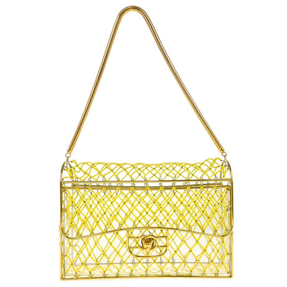Chanel * Gold Beaded Basket Chain Shoulder Bag