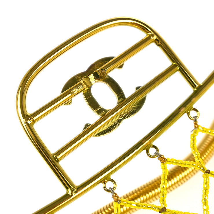 Chanel * Gold Beaded Basket Chain Shoulder Bag