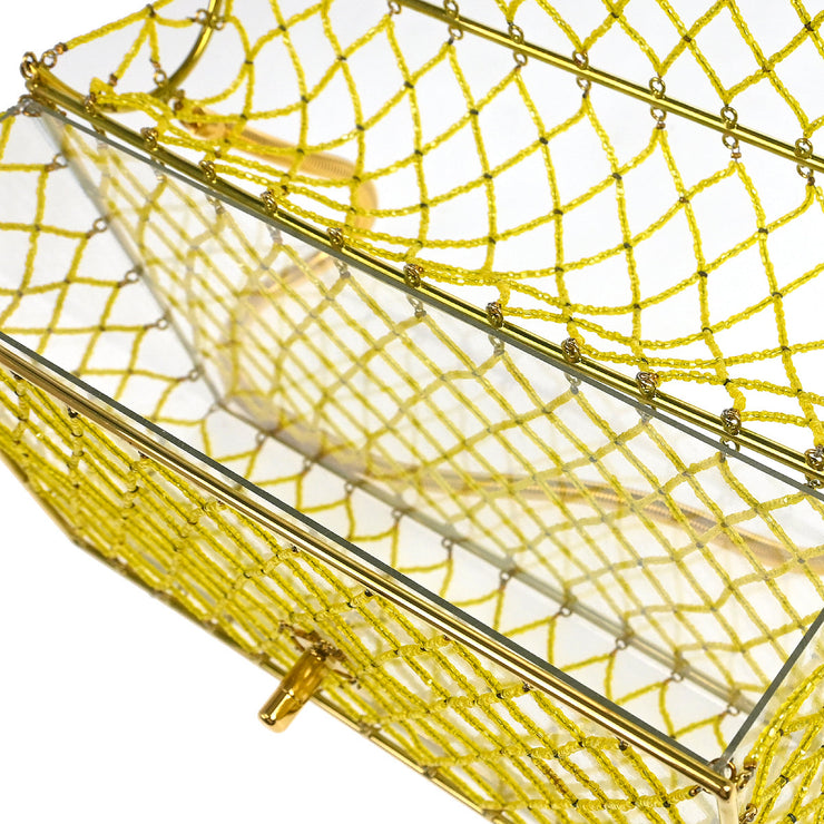 Chanel * Gold Beaded Basket Chain Shoulder Bag