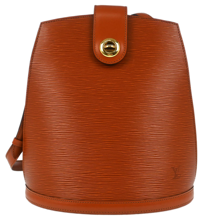 Louis Vuitton 1995 Brown Epi Cluny Shoulder Bag M52253
