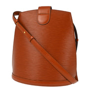 Louis Vuitton 1995 Brown Epi Cluny Shoulder Bag M52253