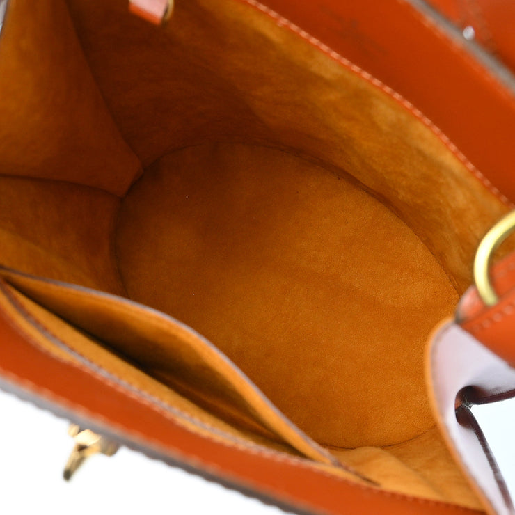Louis Vuitton 1995 Brown Epi Cluny Shoulder Bag M52253