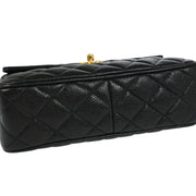 Chanel 1991-1994 Black Caviar Camera Bag Small