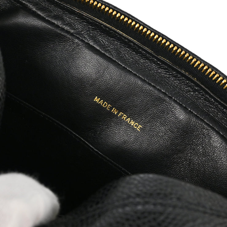Chanel 1991-1994 Black Caviar Camera Bag Small
