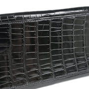 Hermes * 1993 Black Porosus Crocodile Kelly 32 Sellier Handbag