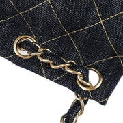 Chanel 2005-2006 Navy Denim Chain Shoulder Bag