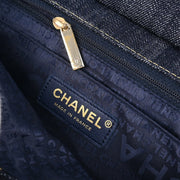 Chanel 2005-2006 Navy Denim Chain Shoulder Bag