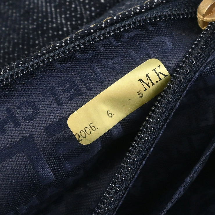 Chanel 2005-2006 Navy Denim Chain Shoulder Bag