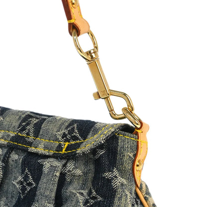 Louis Vuitton 2006 Blue Monogram Denim Mini Pleaty Raye Handbag M95333