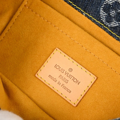 Louis Vuitton 2006 Blue Monogram Denim Mini Pleaty Raye Handbag M95333