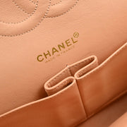 Chanel 2001-2003 Pink Canvas COCO Medium Classic Double Flap Shoulder Bag