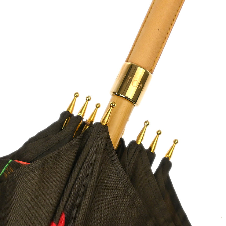 Louis Vuitton Brown Monogram Cherry Parapluie Umbrella M70125 Small Good