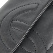 Chanel 2006-2008 Gray Lambskin Straight Flap Shoulder Bag
