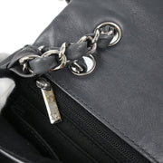 Chanel 2006-2008 Gray Lambskin Straight Flap Shoulder Bag