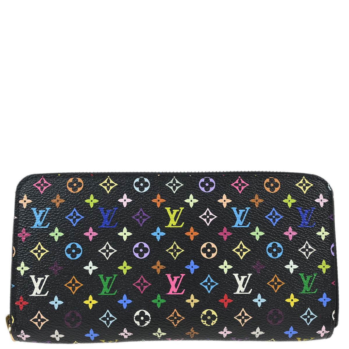 Louis Vuitton Black Multicolor Zippy Wallet M60243