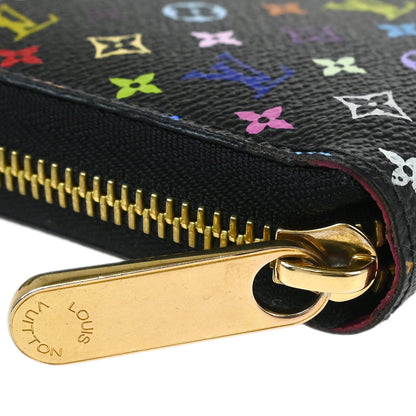 Louis Vuitton 2016 Black Multicolor Zippy Wallet M60243