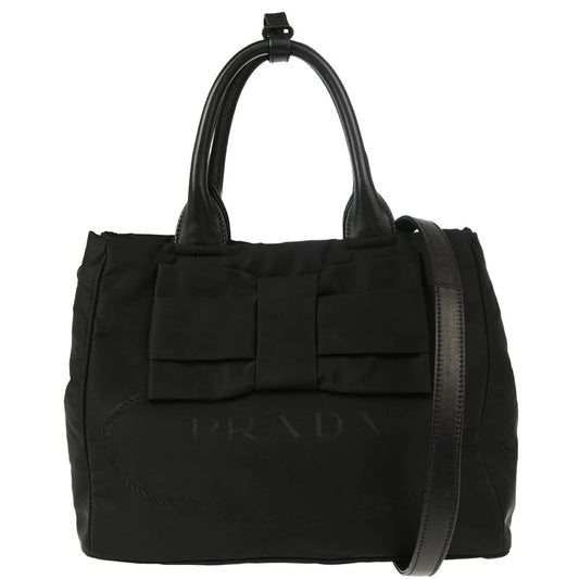 Prada Black Nylon 2way Shoulder Handbag