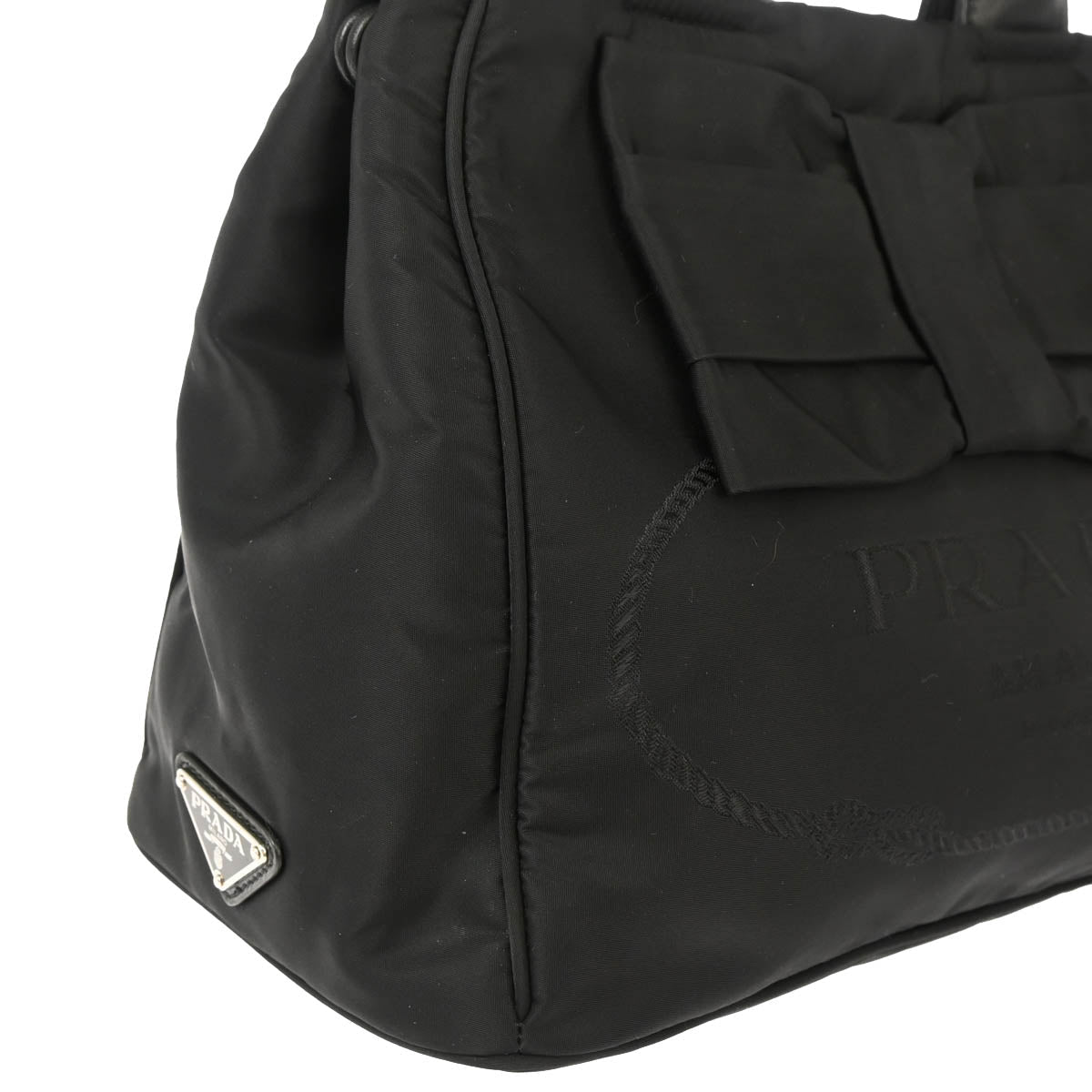 Prada Black Nylon 2way Shoulder Handbag
