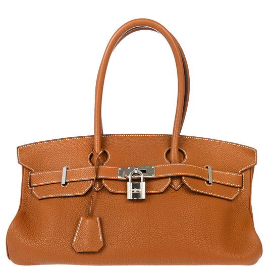 Hermes 2010 Gold Clemence JPG Shoulder Birkin