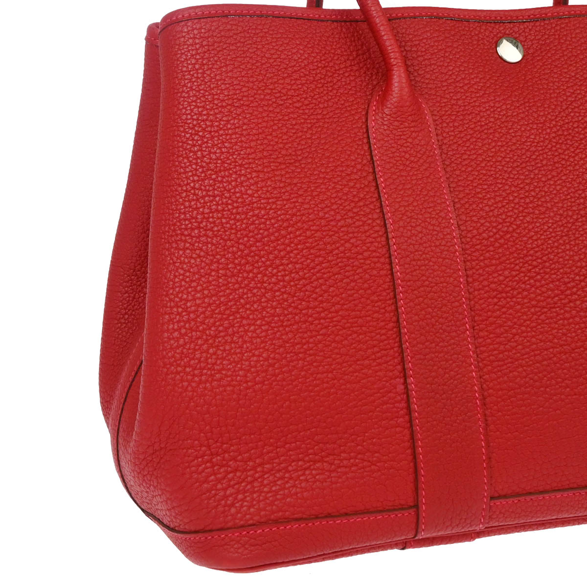 Hermes 2016 Rouge Vif Negonda Garden Party 36 PM Tote Handbag