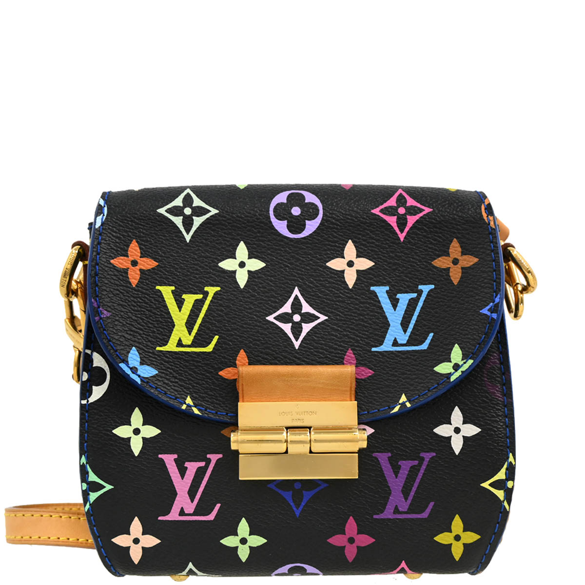 Louis Vuitton 2012 Black Multicolor Heart Breaker Shoulder Bag M40659