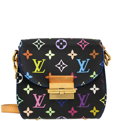 Louis Vuitton 2012 Black Multicolor Heart Breaker Shoulder Bag M40659