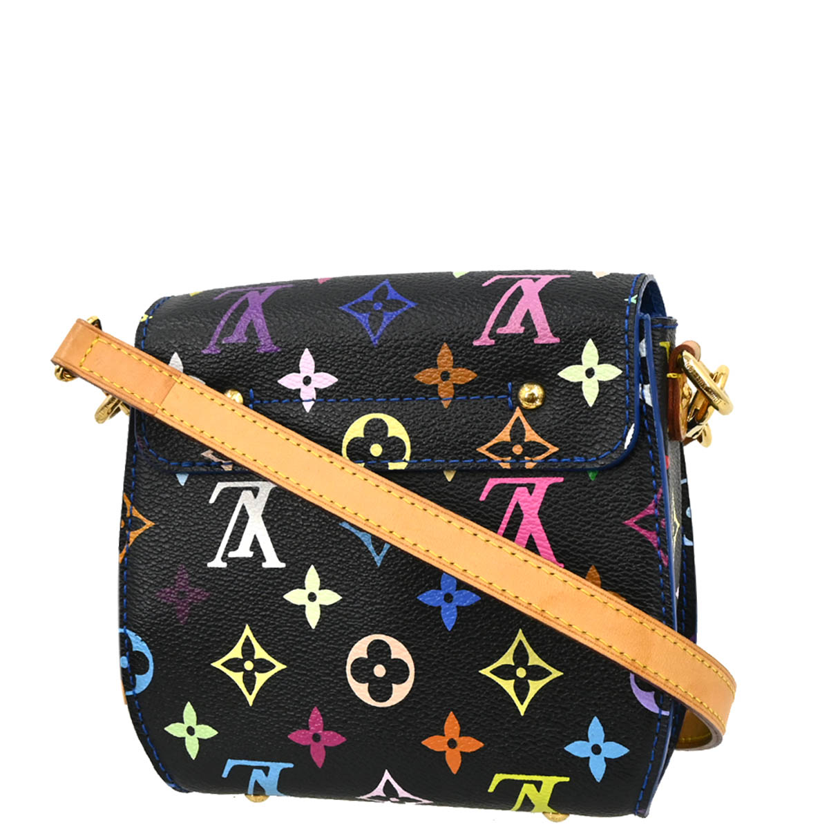 Louis Vuitton 2012 Black Multicolor Heart Breaker Shoulder Bag M40659