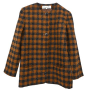 Christian Dior Collarless Jacket Brown #M