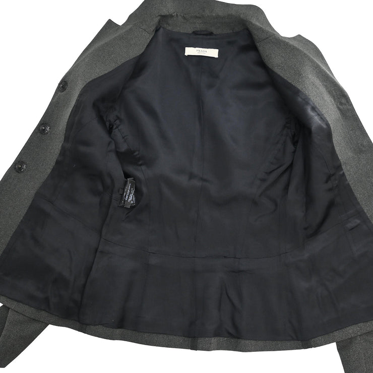 Prada 2007 Setup Jacket Pants Gray #38 #38S