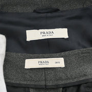 Prada 2007 Setup Jacket Pants Gray #38 #38S