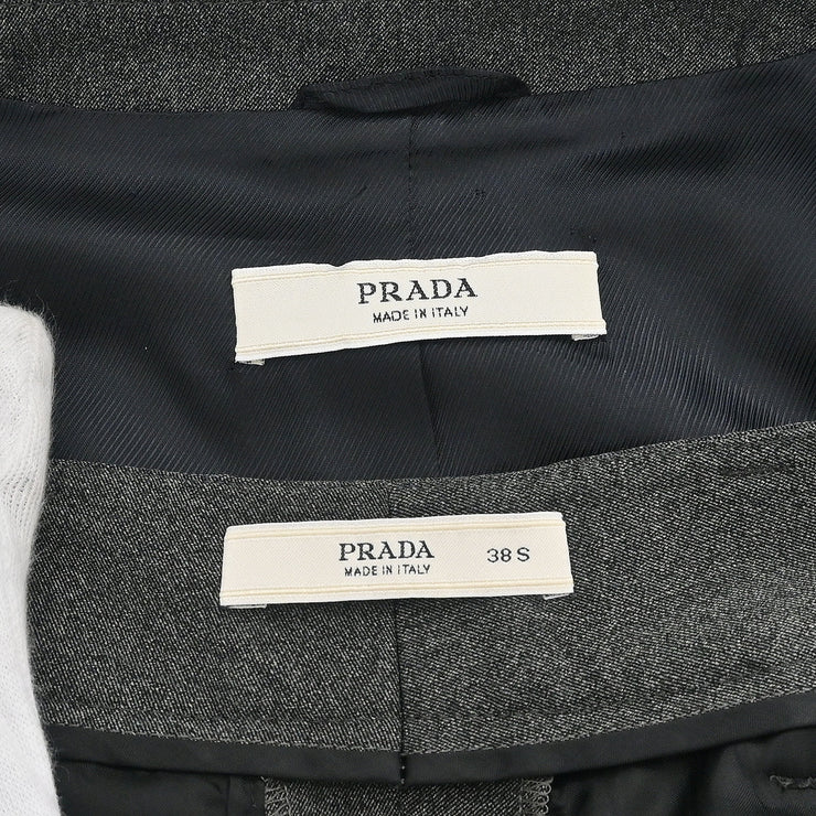 Prada 2007 Setup Jacket Pants Gray #38 #38S