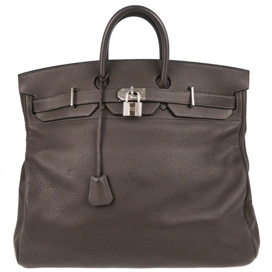 Hermes Graphite Togo Haut a Courroies 50 Handbag