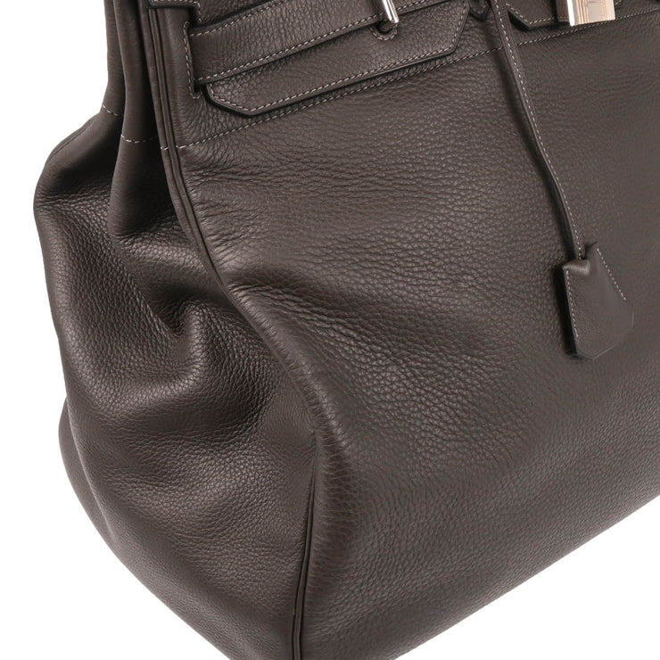 Hermes 2001 Graphite Togo Haut a Courroies 50 Handbag