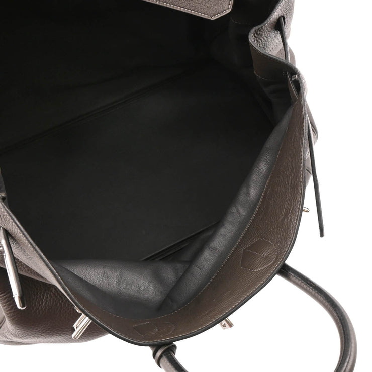 Hermes 2001 Graphite Togo Haut a Courroies 50 Handbag