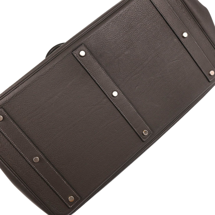 Hermes 2001 Graphite Togo Haut a Courroies 50 Handbag