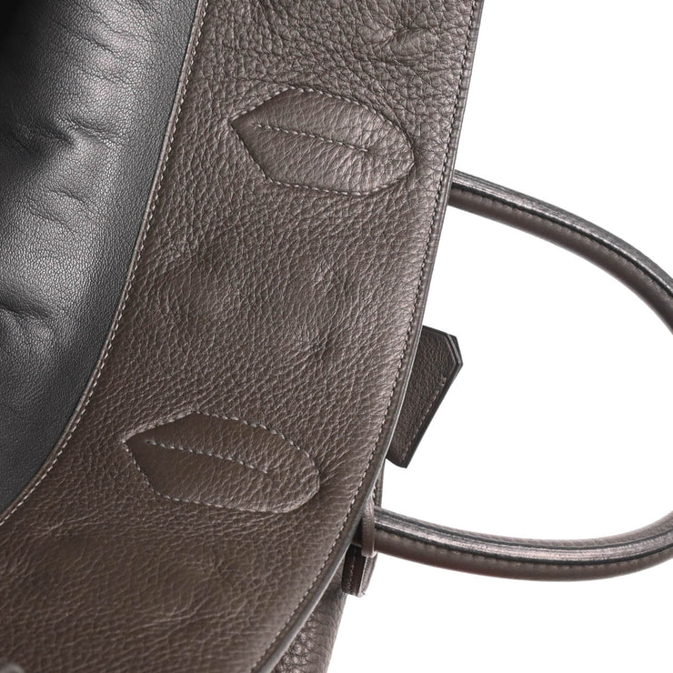 Hermes 2001 Graphite Togo Haut a Courroies 50 Handbag